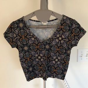 Floral print crop top